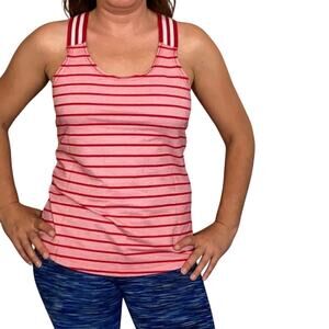 NWT Antigua Red with White Stripes Racerback workout top S